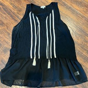 Kori America Black Sleeveless Blouse